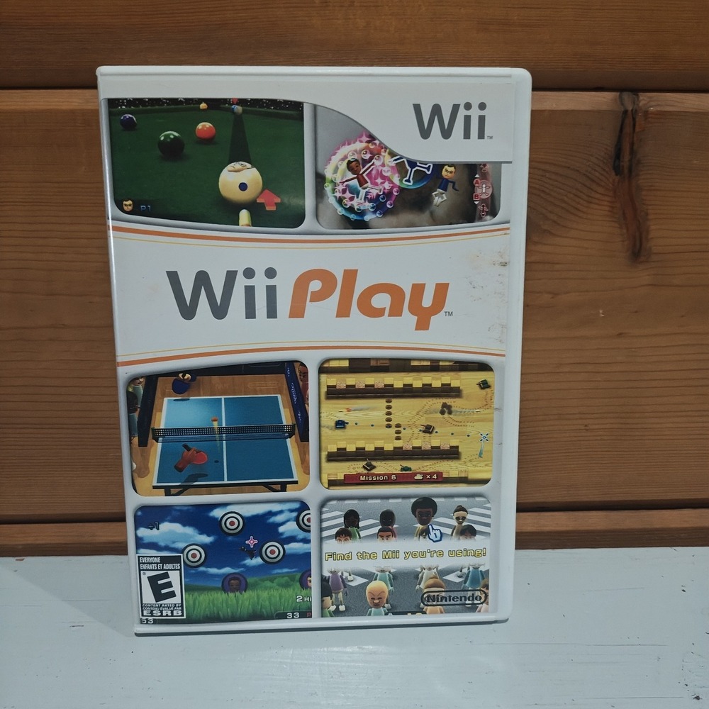 Wii Play (Wii, 2007) with Case and Manual